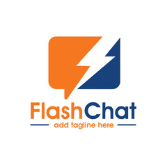 bubble talk with flash or thunder bolt