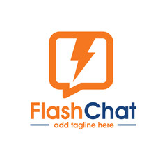 bubble talk with flash or thunder bolt