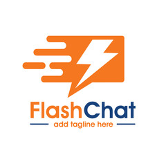 bubble talk with flash or thunder bolt