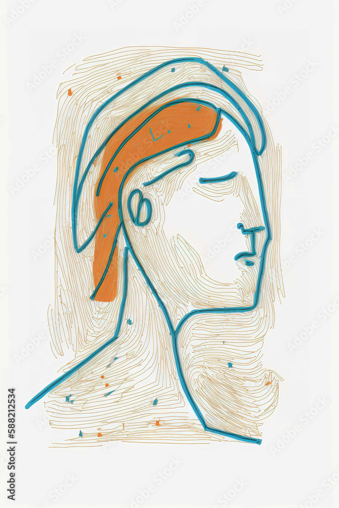 Poster abstract portrait illustration digital art face person poster background artwork minimal expressioni