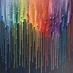 Rainbow Paint Drip, AI