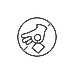 Do not litter line icon