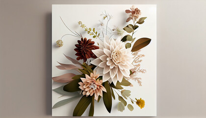 high-quality flowers canvas - generative ai