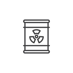 Waste barrel line icon