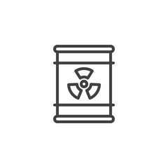 Waste barrel line icon