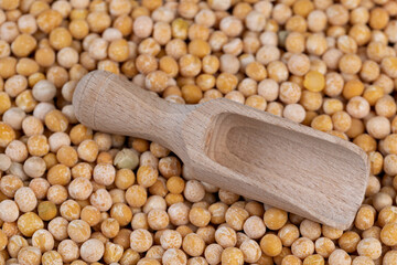 Dry hard yellow peas for cooking porridge