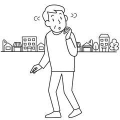 認知症のため場所が分からなくなって戸惑うシニア男性