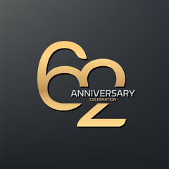 62nd Anniversary logotype design.