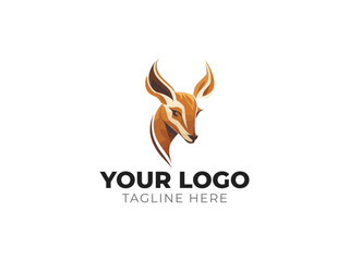 Obraz premium Deer Head Logo Vector for Elegant Branding