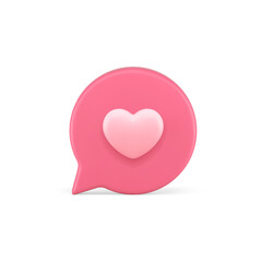 Like alert social media network quick tips cyberspace communication 3d icon realistic vector