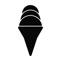 ice cream icon, sweet vector, frozen illustration
