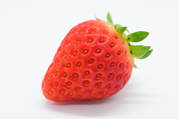 beautiful fresh red strawberry isolated on white background