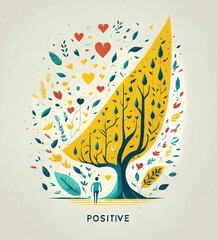 Positive Mental Health & Outlook Illustration