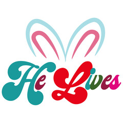 Retro Easter T-shirt Design, Vector