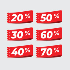 Set of sale tags and labels. Shopping stickers and badges vector mockup