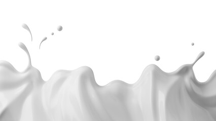 Milk splasht png file , 3D Rendering, 3D illustration