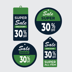 Set of sale tags and labels. Shopping stickers and badges vector mockup