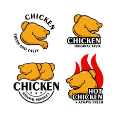 Chicken badge label design logo collection
