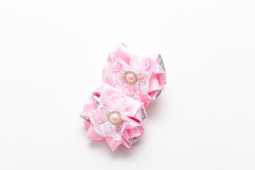 Handmade bow made out of cotton fabric with beautiful pastel color. This bow is a great hair accessory for girls and women