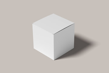 Square box blank mockup