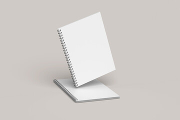Spiral notebook blank mockup