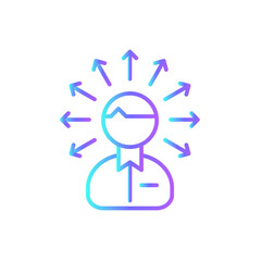 Ability Teamwork and Management icon with blue duotone style. human, skill, experience, training, improvement, expert, capability. Vector illustration