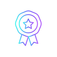 Achievement Teamwork and Management icon with blue duotone style. success, winner, award, goal, best, medal, reward. Vector illustration