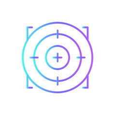 Target Teamwork and Management icon with blue duotone style. success, goal, strategy, concept, idea, solution, dartboard. Vector illustration