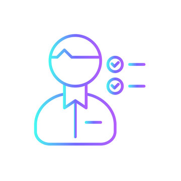 Skill Teamwork and Management icon with blue duotone style. job, ability, training, experience, improvement, expertise, potential. Vector illustration