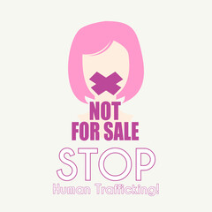 Stop Human Trafficking Vector Concept Human Sale.
