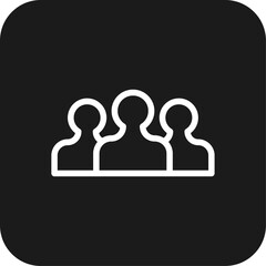 People Teamwork and Management icon with black filled line style. team, group, person, social, human, user, avatar. Vector illustration