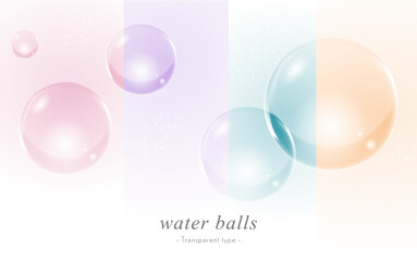 water balls vector data (Transparent type)