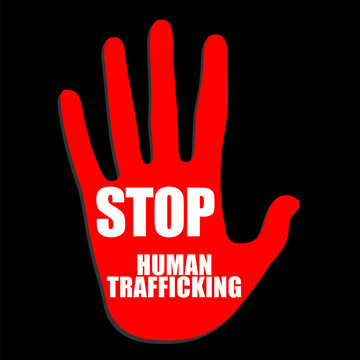 Stop Human Trafficking Vector Banner Template