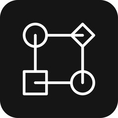 Workflow Teamwork and Management icon with black filled line style. process, concept, progress, data, productivity, strategy, application. Vector illustration