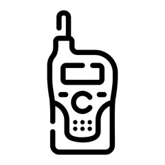 walkie talkie line icon