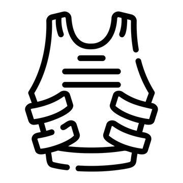 recommend clip art: bulletproof vest line icon