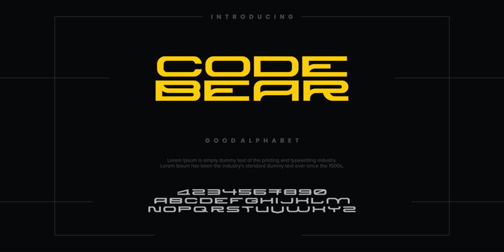 Sport Modern Future bold Alphabet Font. Typography urban style fonts for technology, digital, movie logo bold style. vector illustration