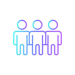 Team Business people icon with blue duotone style. teamwork, people, partnership, group, person, meeting, communication. Vector illustration