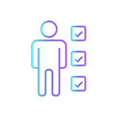 Candidate Business people icon with blue duotone style. human, people, person, employee, recruitment, resources, select. Vector illustration