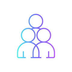 Team Business people icon with blue duotone style. teamwork, people, partnership, group, person, meeting, communication. Vector illustration