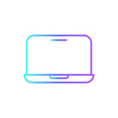 Fototapeta premium Laptop Business people icon with blue duotone style. notebook, device, electronic, technology, monitor, internet, digital. Vector illustration