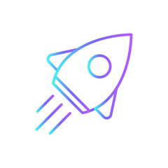 Start up Business people icon with blue duotone style. idea, strategy, concept, bulb, innovation, launch, creative. Vector illustration