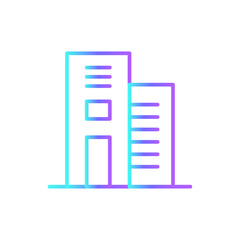 Company Business people icon with blue duotone style. organization, people, human, building, teamwork, partnership, construction. Vector illustration