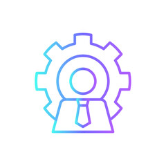Leader Business people icon with blue duotone style. human, people, success, person, manager, businessman, leadership. Vector illustration