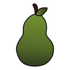 pear fresh fruit icon vector illustration design graphic flat and cartoon style