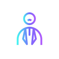 Business man Business people icon with blue duotone style. person, human, manager, avatar, worker, profile, male. Vector illustration
