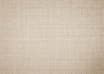 Detailed woven fabric texture background mesh pattern light beige color blank. Jute hessian sackcloth burlap canvas Natural weaving fiber linen and cotton cloth texture as clean empty for decoration.