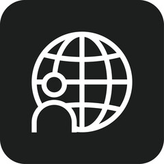 Outsource Business people icon with black filled line style. person, partnership, job, recruitment, collaboration, employee, career. Vector illustration