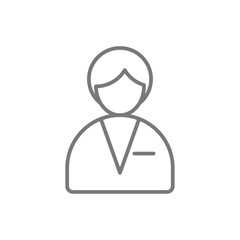 Business man Business people icon with black outline style. person, human, manager, avatar, worker, profile, male. Vector illustration