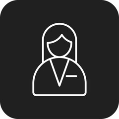 Business woman Business people icon with black filled line style. people, silhouette, woman, human, person, pictogram, avatar. Vector illustration